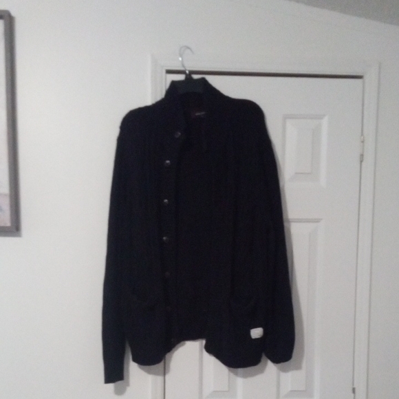Black Button-Up Cardigan - Picture 1 of 5